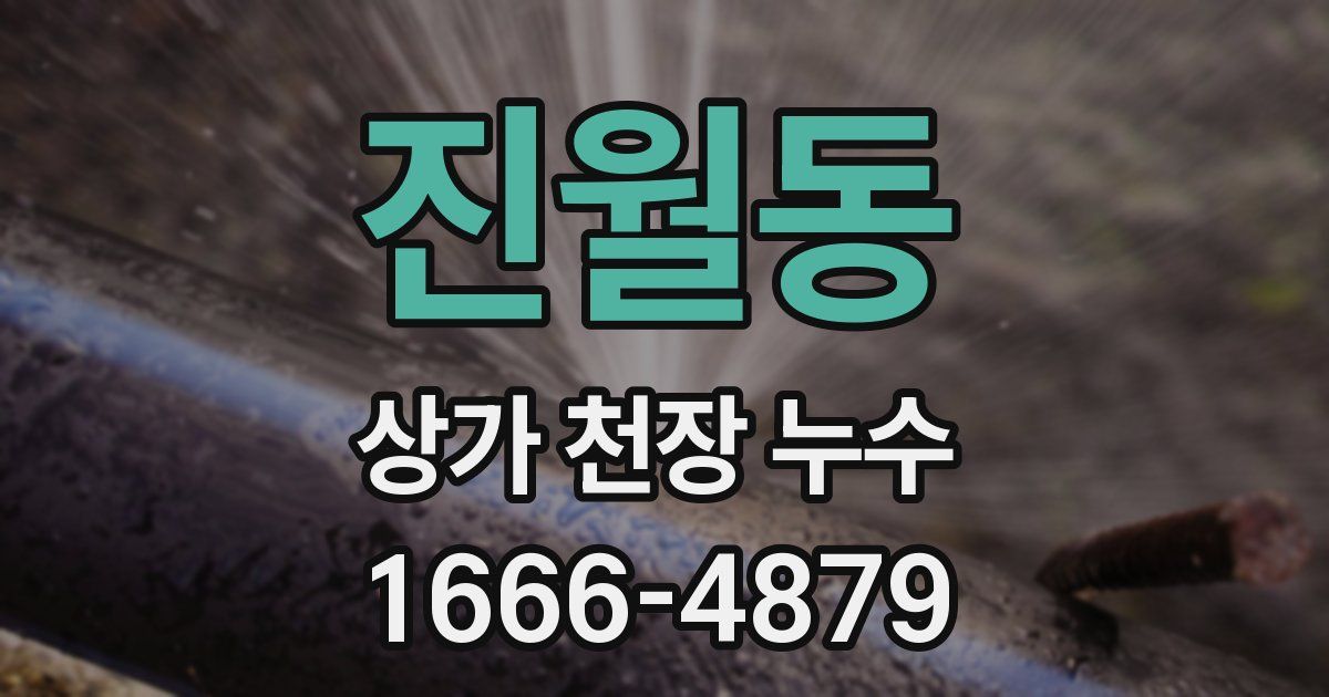 진월동 상가 천장 누수