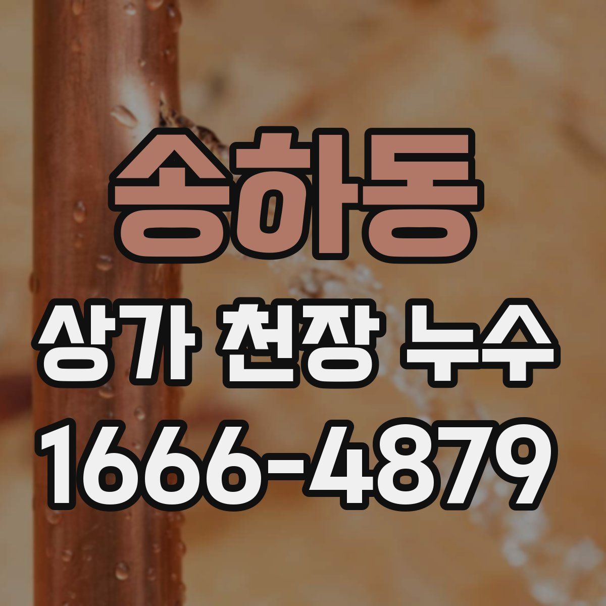 송하동 상가 천장 누수