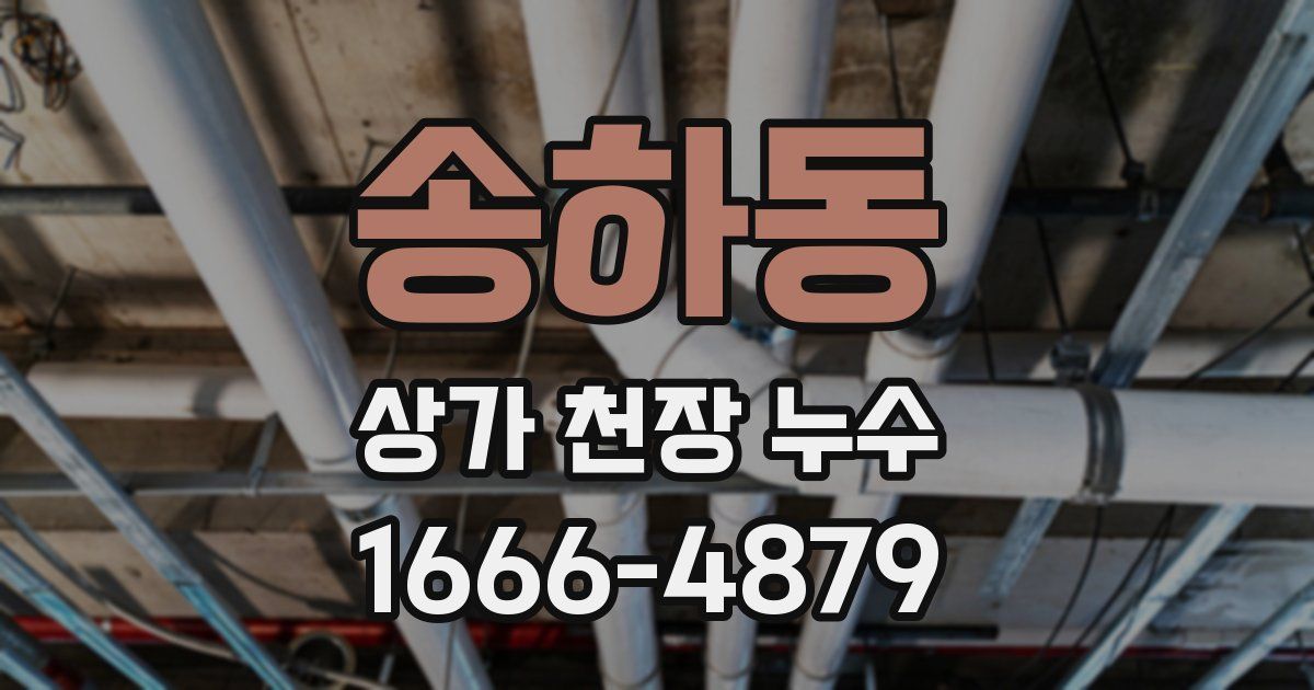 송하동 상가 천장 누수