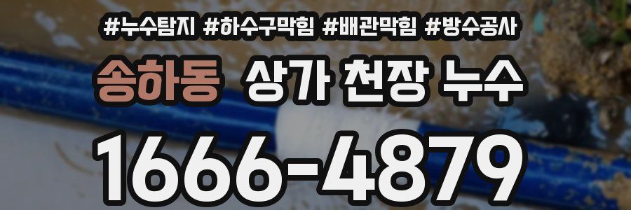 송하동 상가 천장 누수