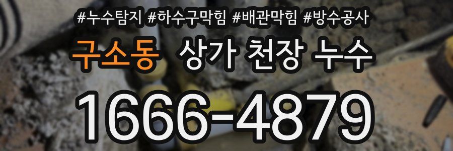 구소동 상가 천장 누수