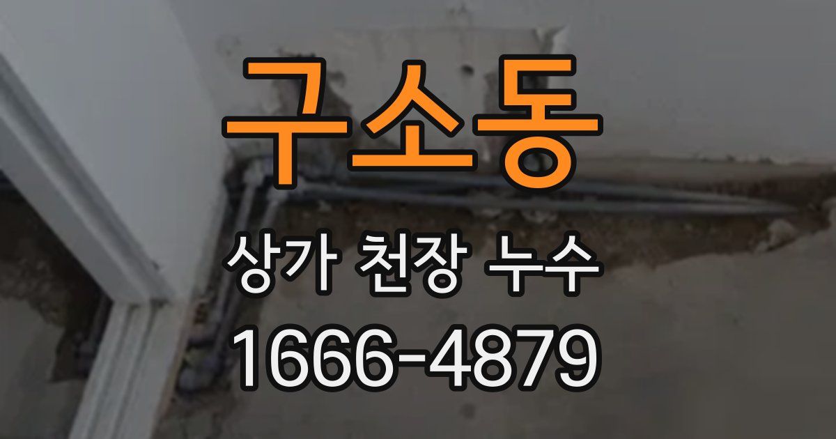 구소동 상가 천장 누수