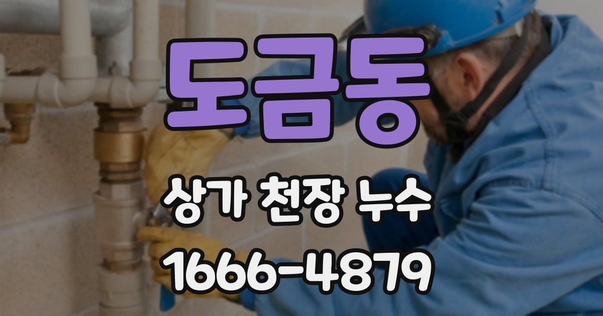 도금동 상가 천장 누수