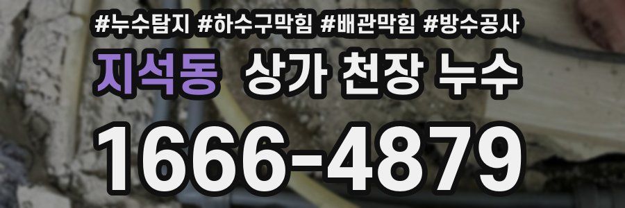 지석동 상가 천장 누수