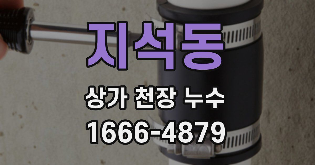 지석동 상가 천장 누수