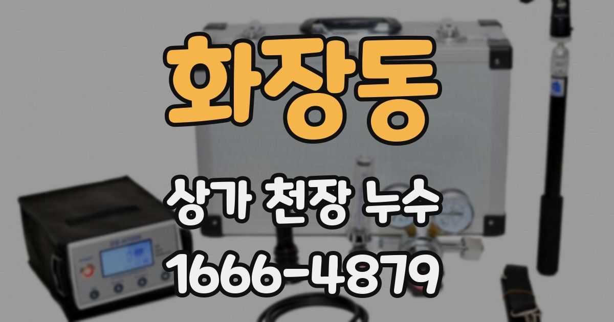 화장동 상가 천장 누수