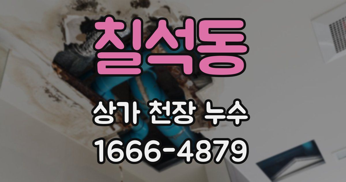 칠석동 상가 천장 누수