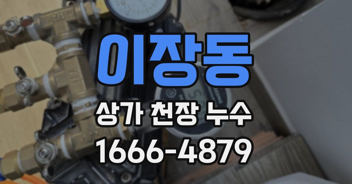 이장동 상가 천장 누수