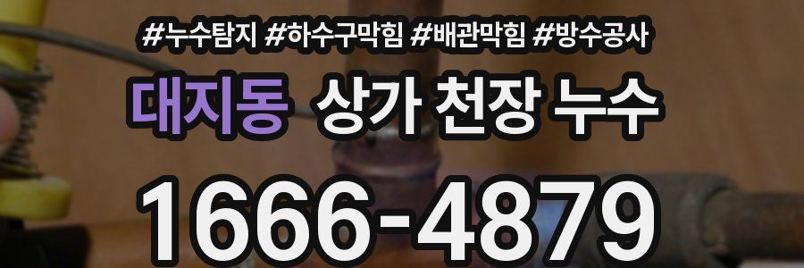 대지동 상가 천장 누수