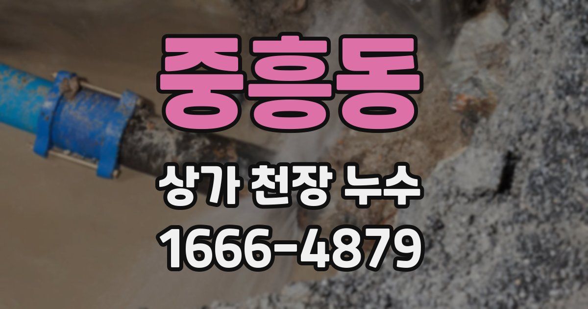 중흥동 상가 천장 누수