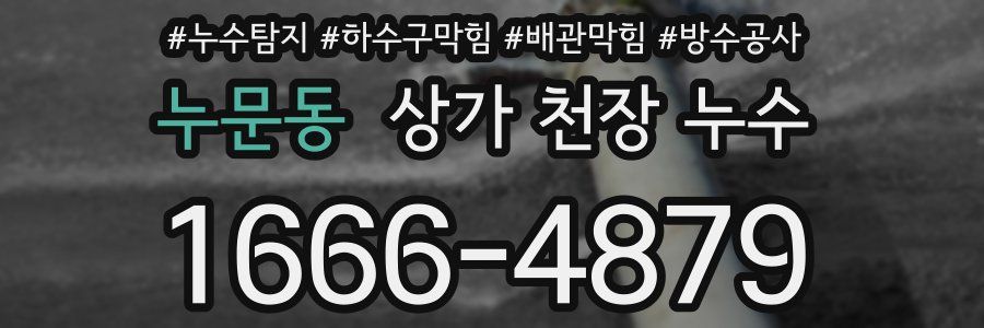 누문동 상가 천장 누수