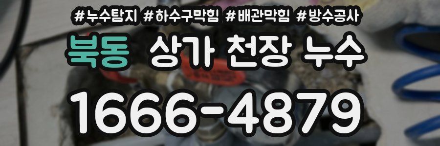 북동 상가 천장 누수