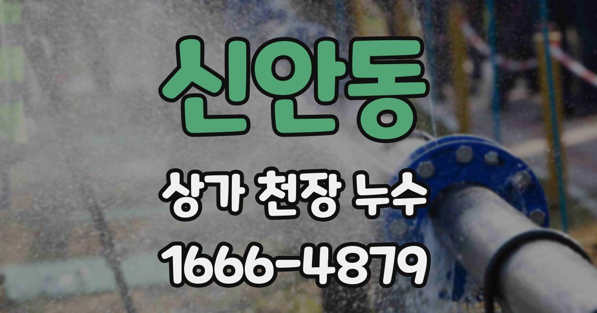 신안동 상가 천장 누수