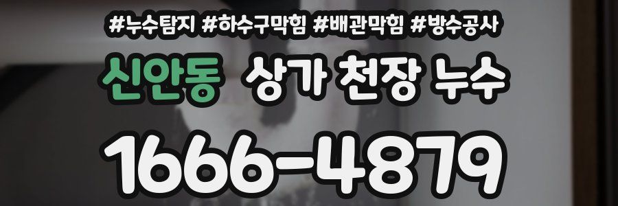 신안동 상가 천장 누수