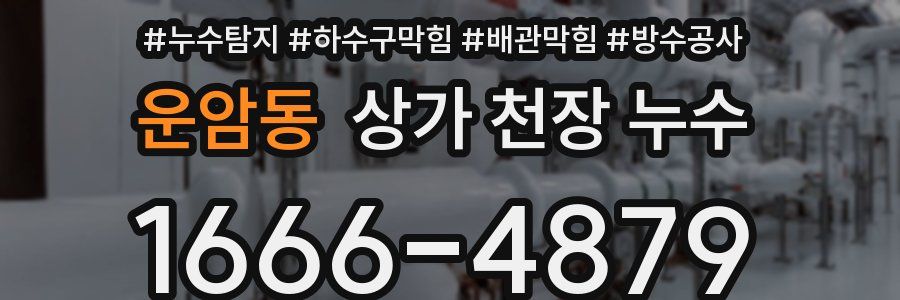 운암동 상가 천장 누수