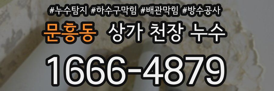 문흥동 상가 천장 누수