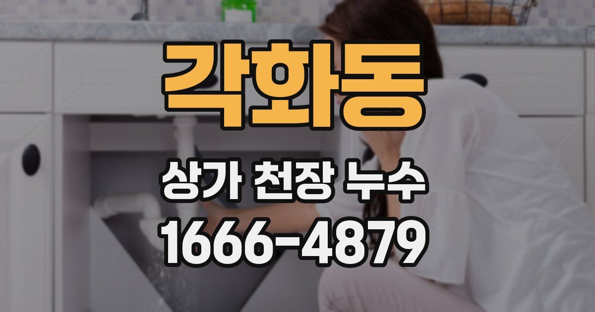 각화동 상가 천장 누수