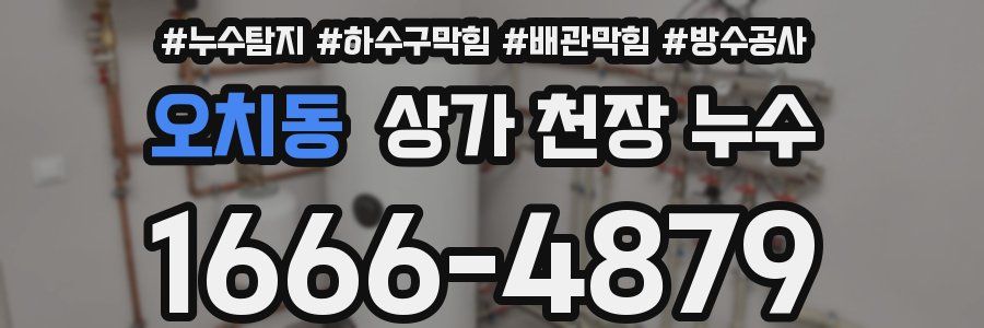 오치동 상가 천장 누수