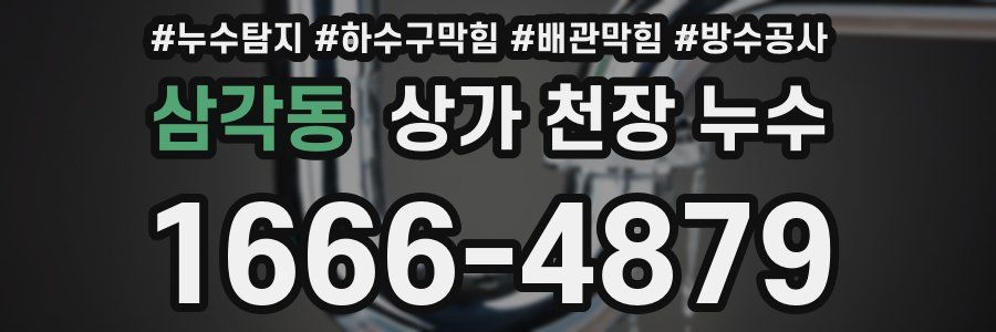 삼각동 상가 천장 누수