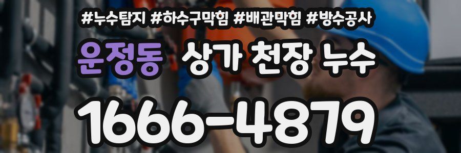 운정동 상가 천장 누수