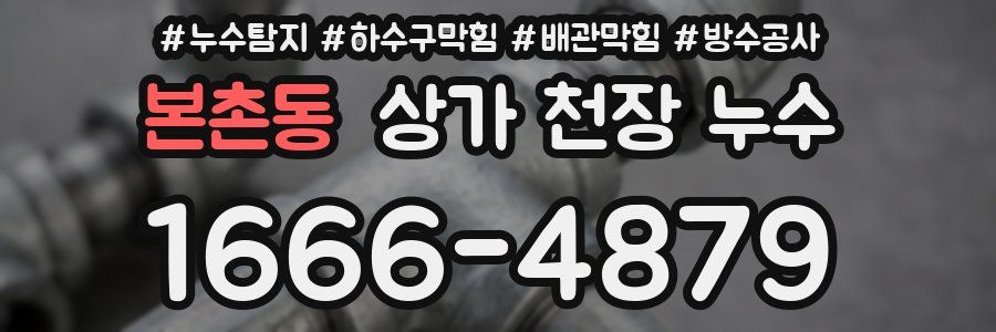 본촌동 상가 천장 누수