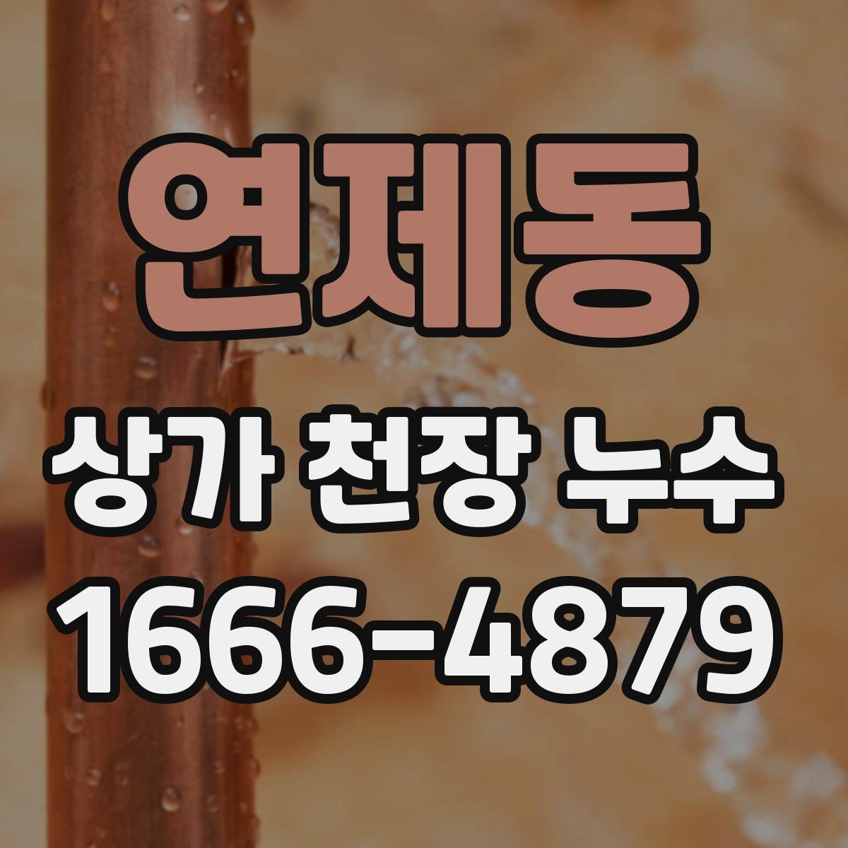 연제동 상가 천장 누수