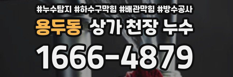 용두동 상가 천장 누수