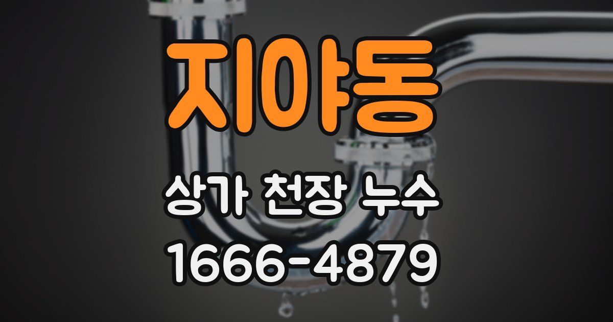 지야동 상가 천장 누수