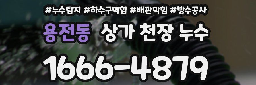 용전동 상가 천장 누수
