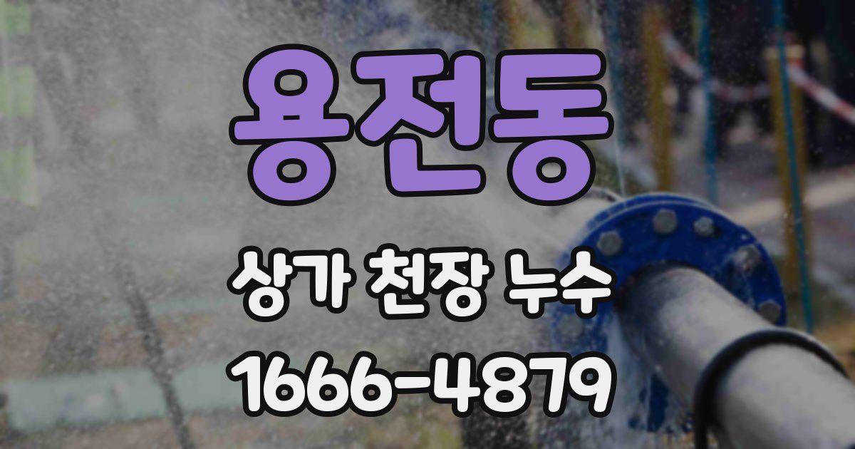 용전동 상가 천장 누수