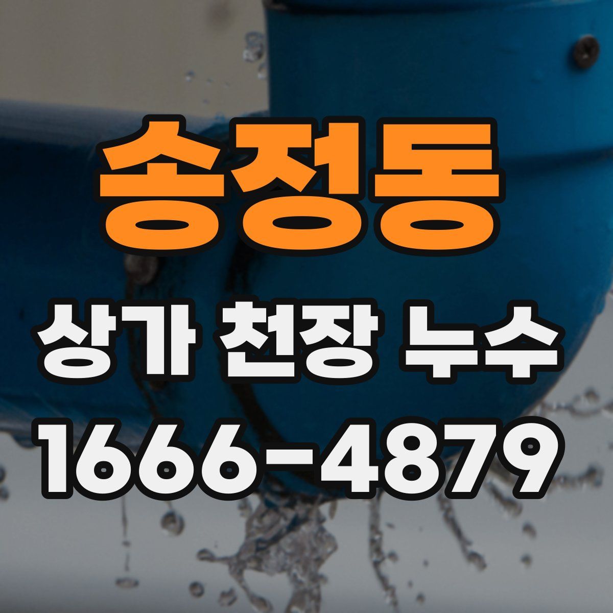 송정동 상가 천장 누수