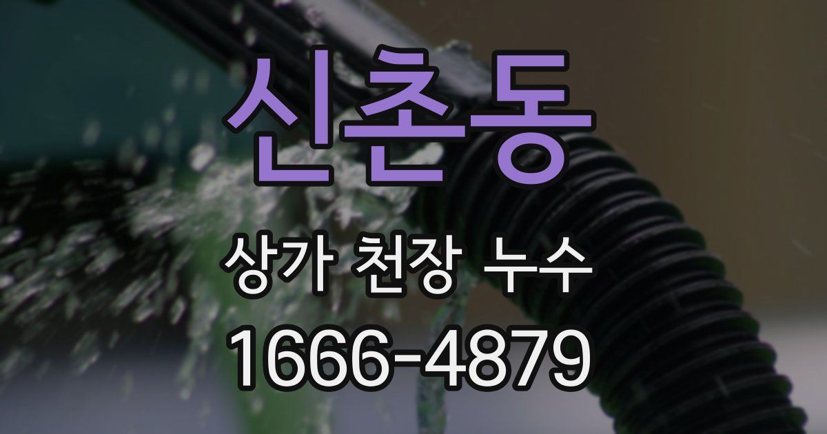 신촌동 상가 천장 누수