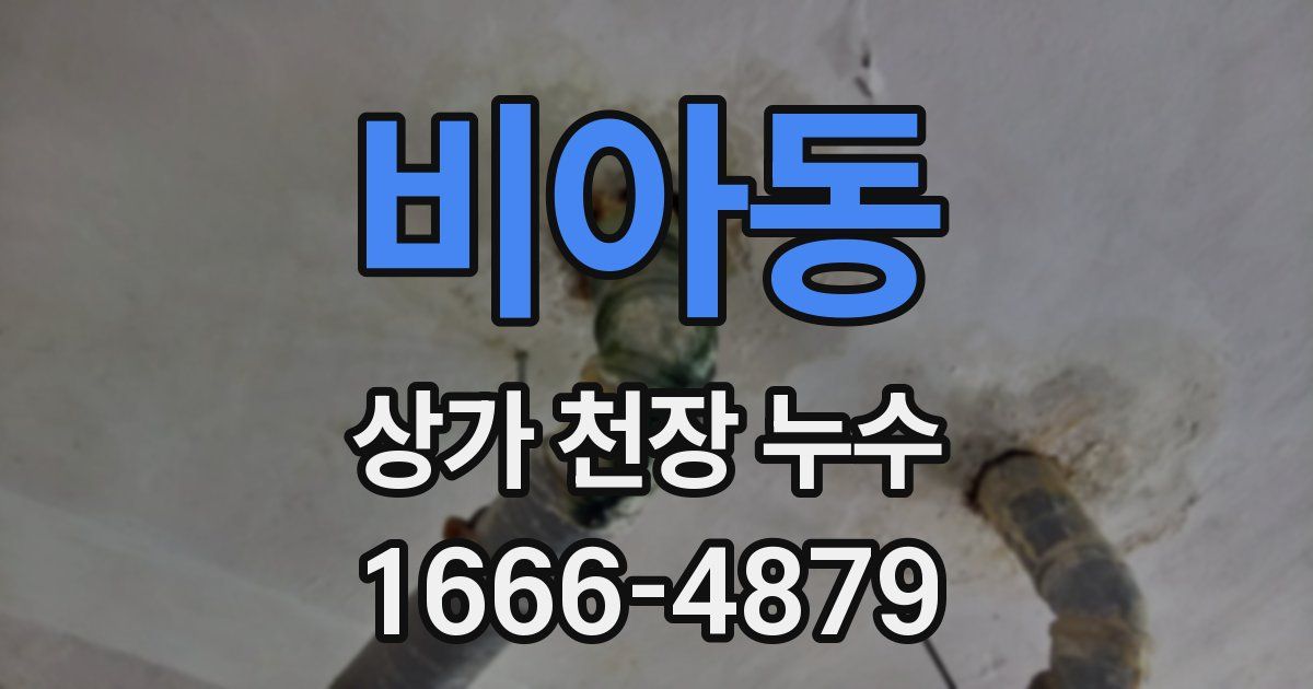 비아동 상가 천장 누수