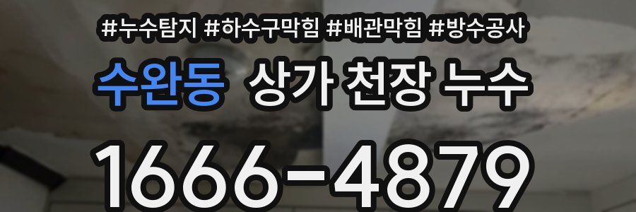 수완동 상가 천장 누수