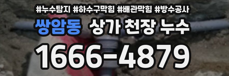 쌍암동 상가 천장 누수