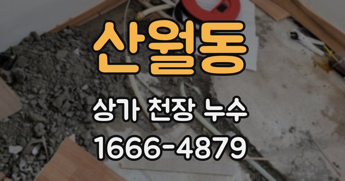 산월동 상가 천장 누수