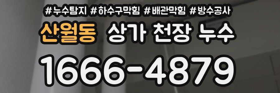 산월동 상가 천장 누수