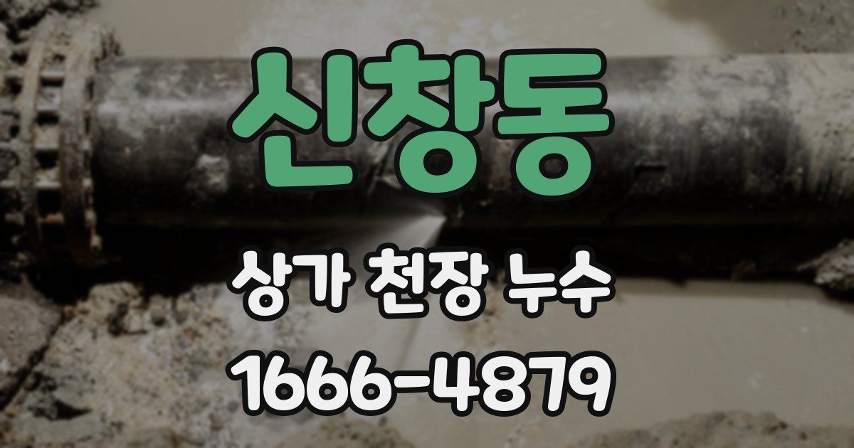 신창동 상가 천장 누수