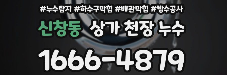 신창동 상가 천장 누수