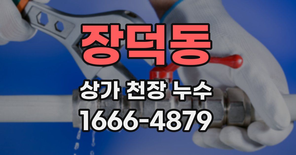 장덕동 상가 천장 누수