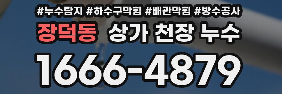 장덕동 상가 천장 누수