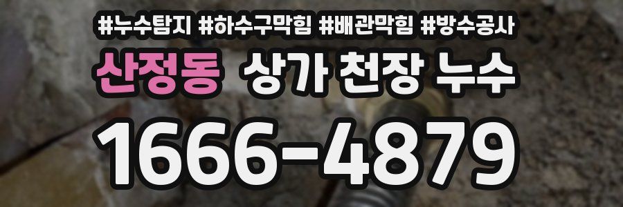 산정동 상가 천장 누수