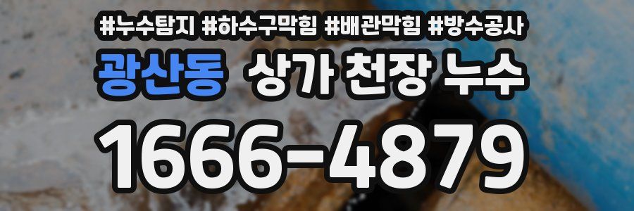 광산동 상가 천장 누수