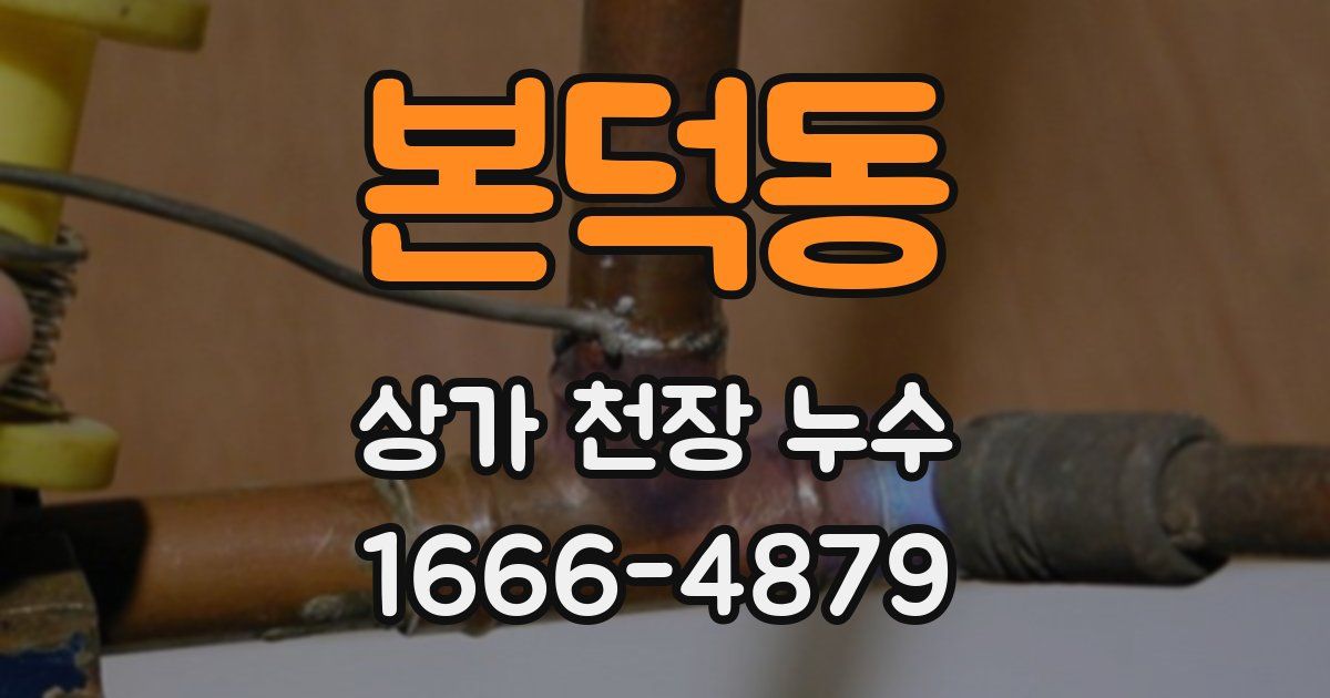 본덕동 상가 천장 누수