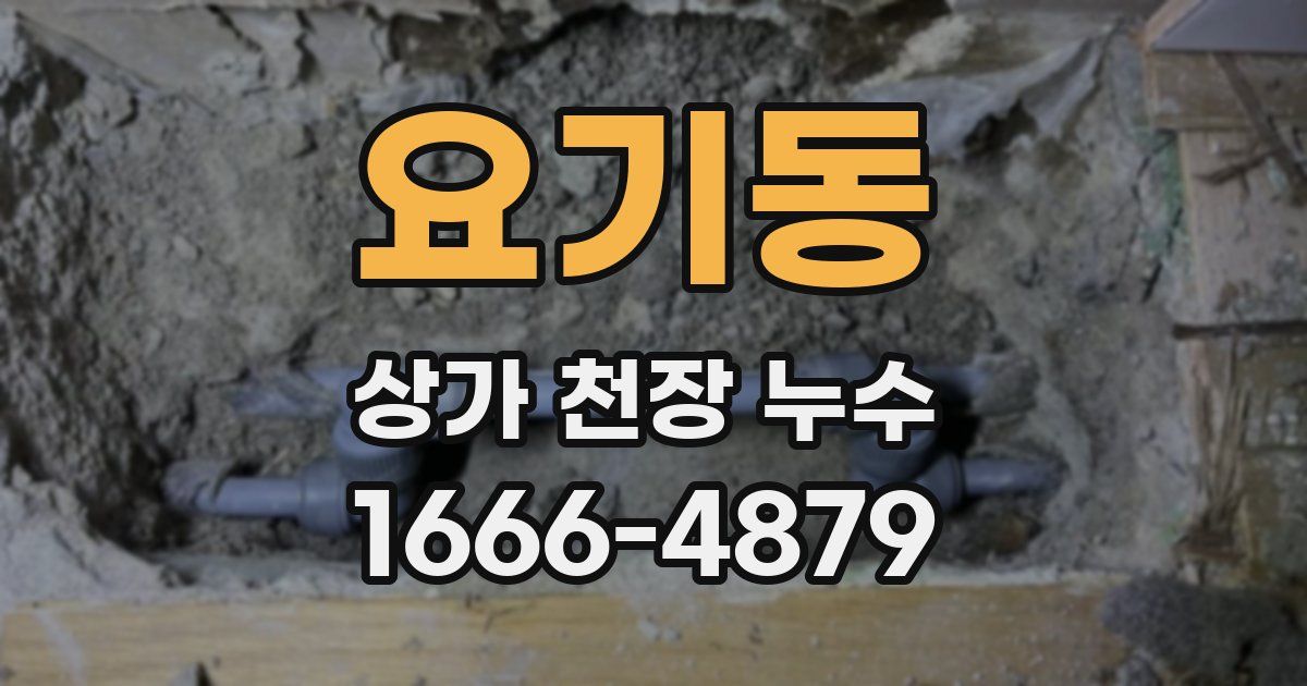요기동 상가 천장 누수