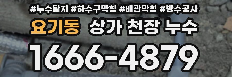 요기동 상가 천장 누수