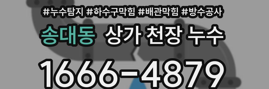 송대동 상가 천장 누수