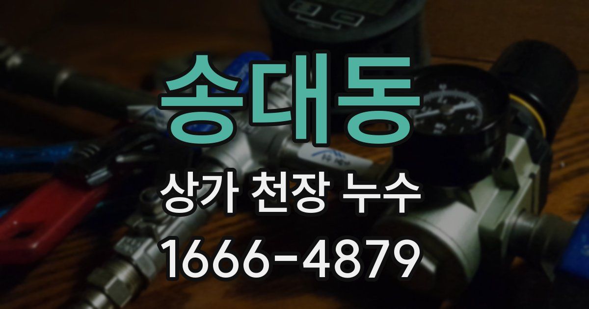 송대동 상가 천장 누수