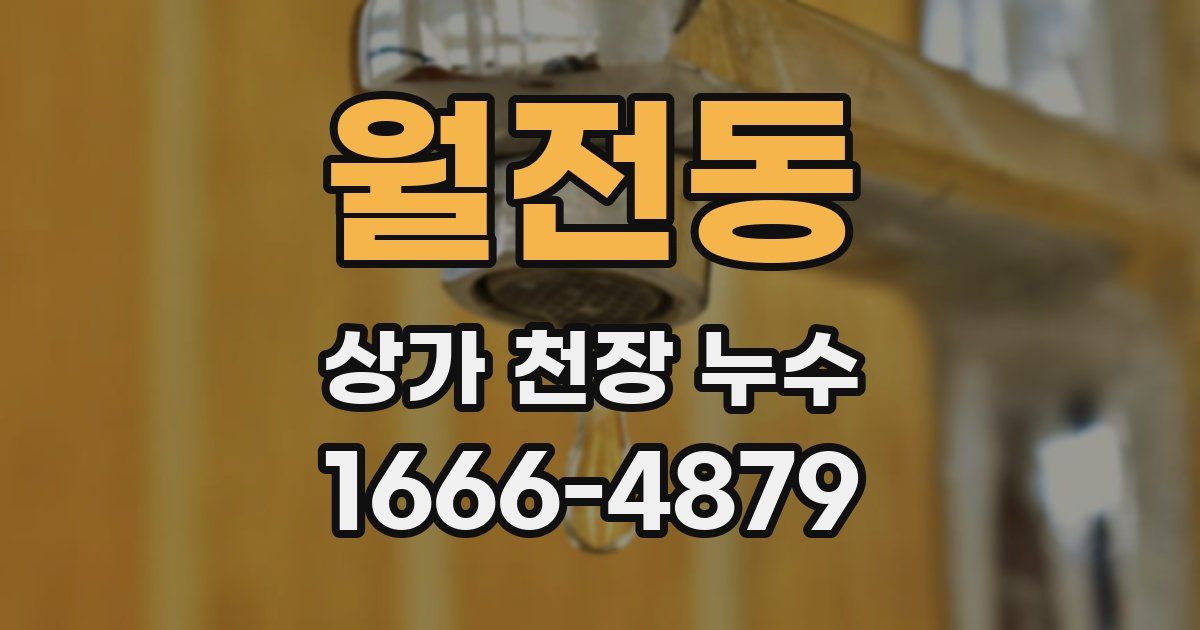월전동 상가 천장 누수