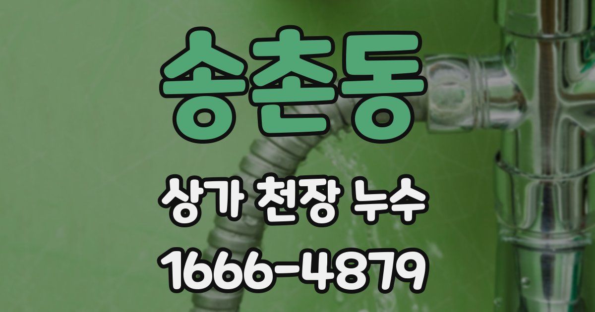 송촌동 상가 천장 누수